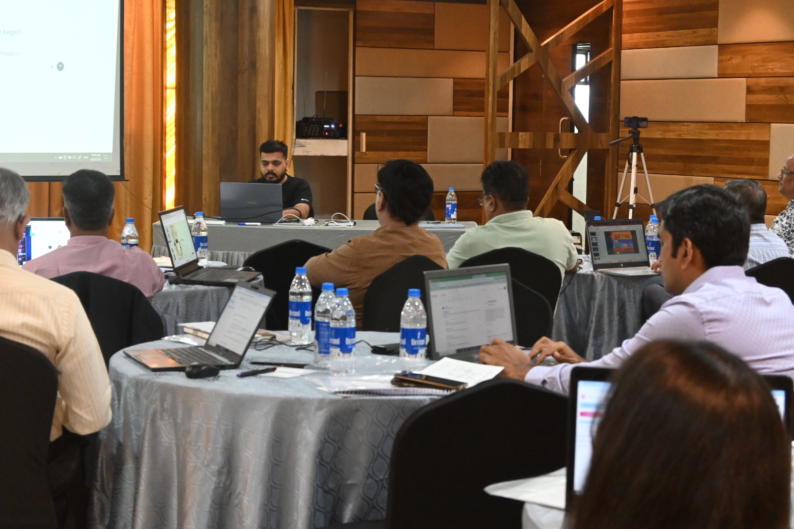 Workshop participants in action